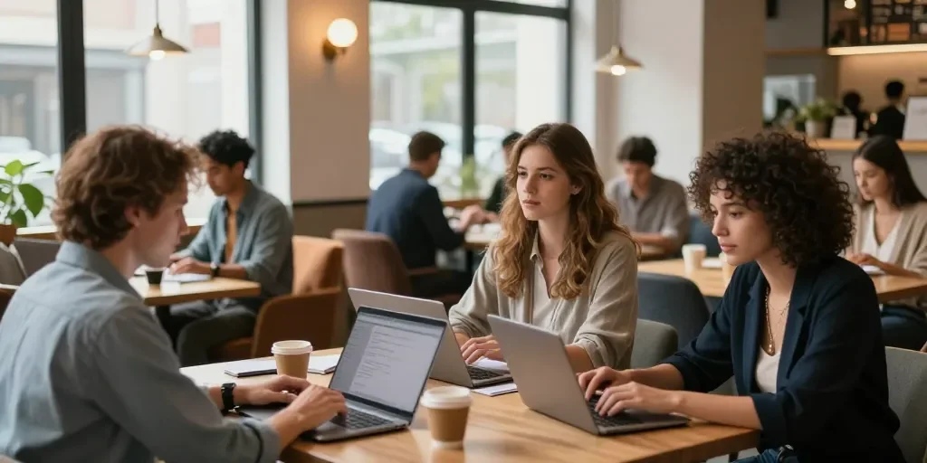 Coworking café by Anticafé : pourquoi les télétravaillers abandonnent leur bureau à domicile