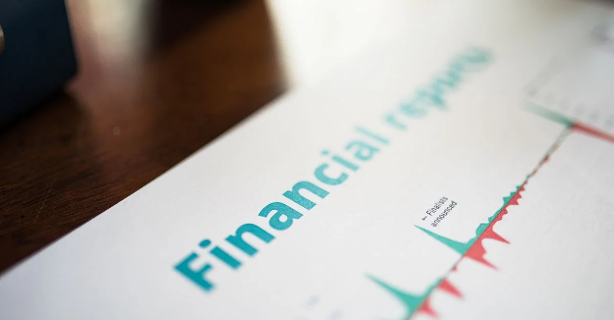 Vue détaillée d'un rapport financier avec un accent sur les graphiques et l'analyse des données.